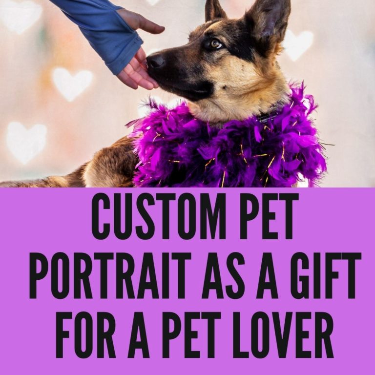 Custom Pet Portrait as a Gift for a Pet Lover Oxford Pets