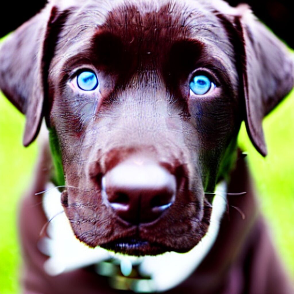 Blue Eyed Chocolate Lab