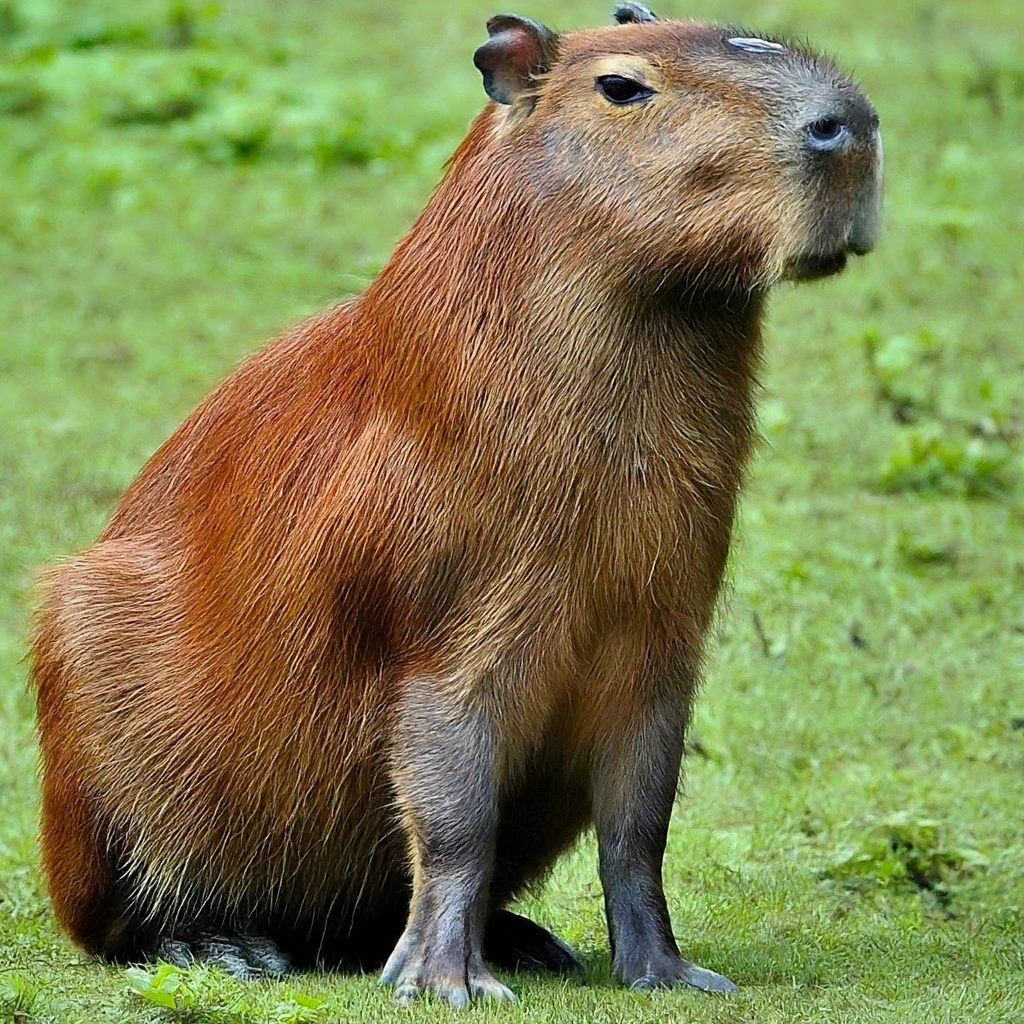 Capybara: The world's largest rodent, known for its semi-aquatic lifestyle and gentle nature.